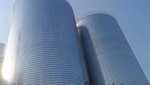 永安坝街道2座混凝土高架卷板仓